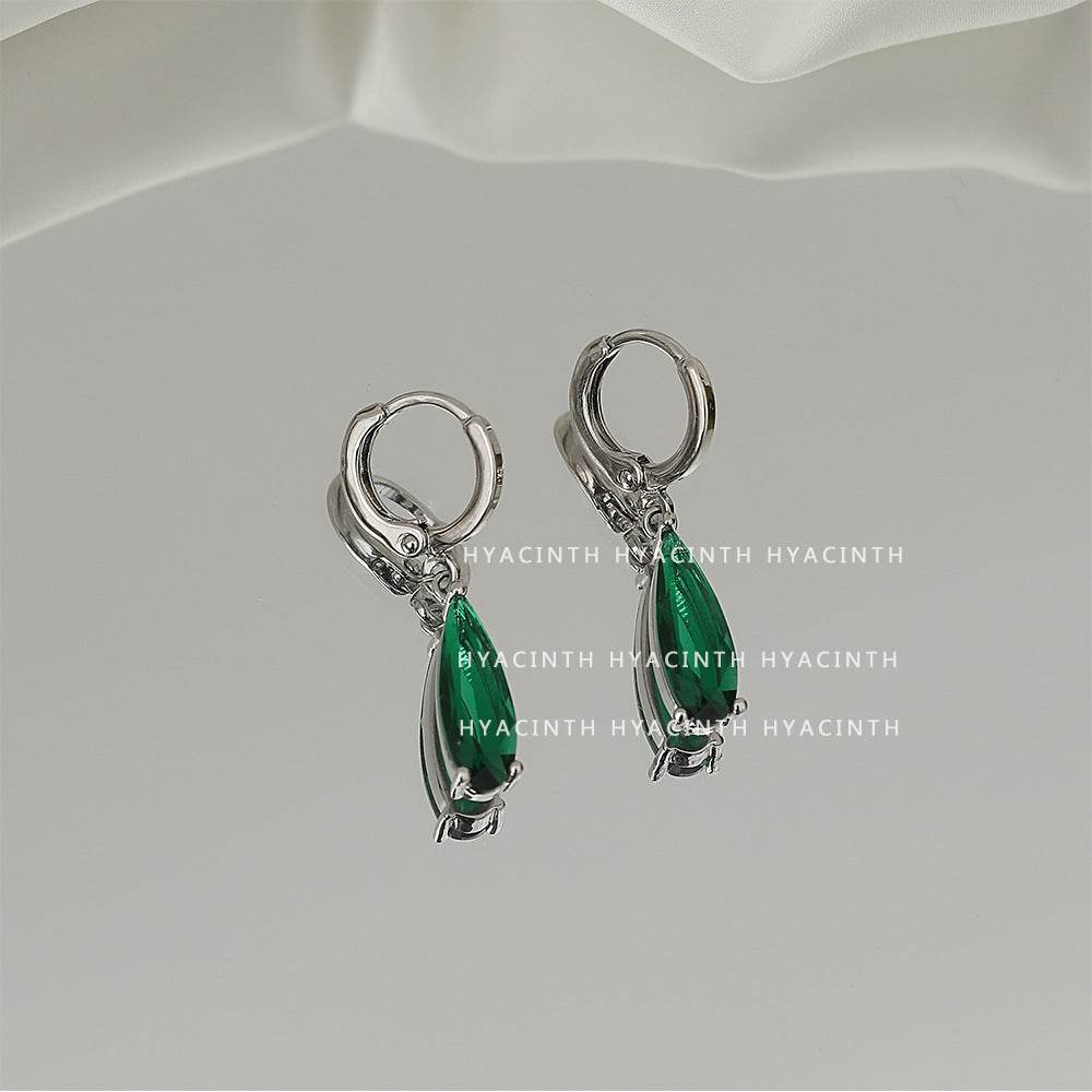 Emerald Horse Eye Zircon Earrings Pendant For Women - terrifictrend