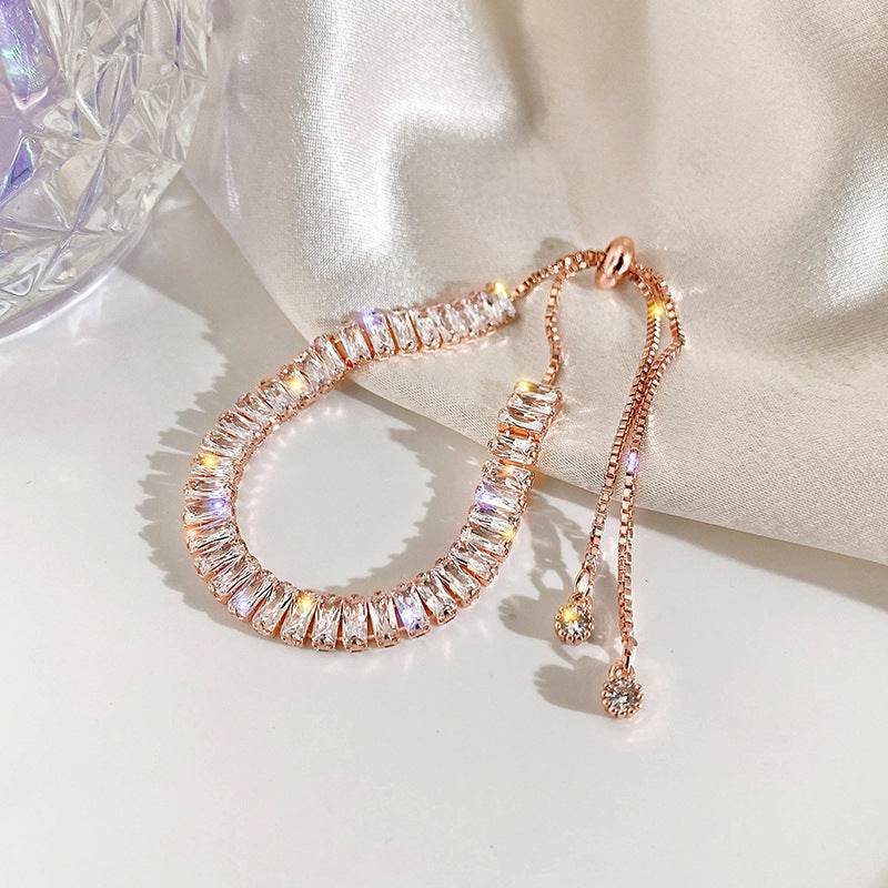 Rhinestone Bracelet Ins Fashion Shiny Adjustable Bracelet Women Jewelry - terrifictrend
