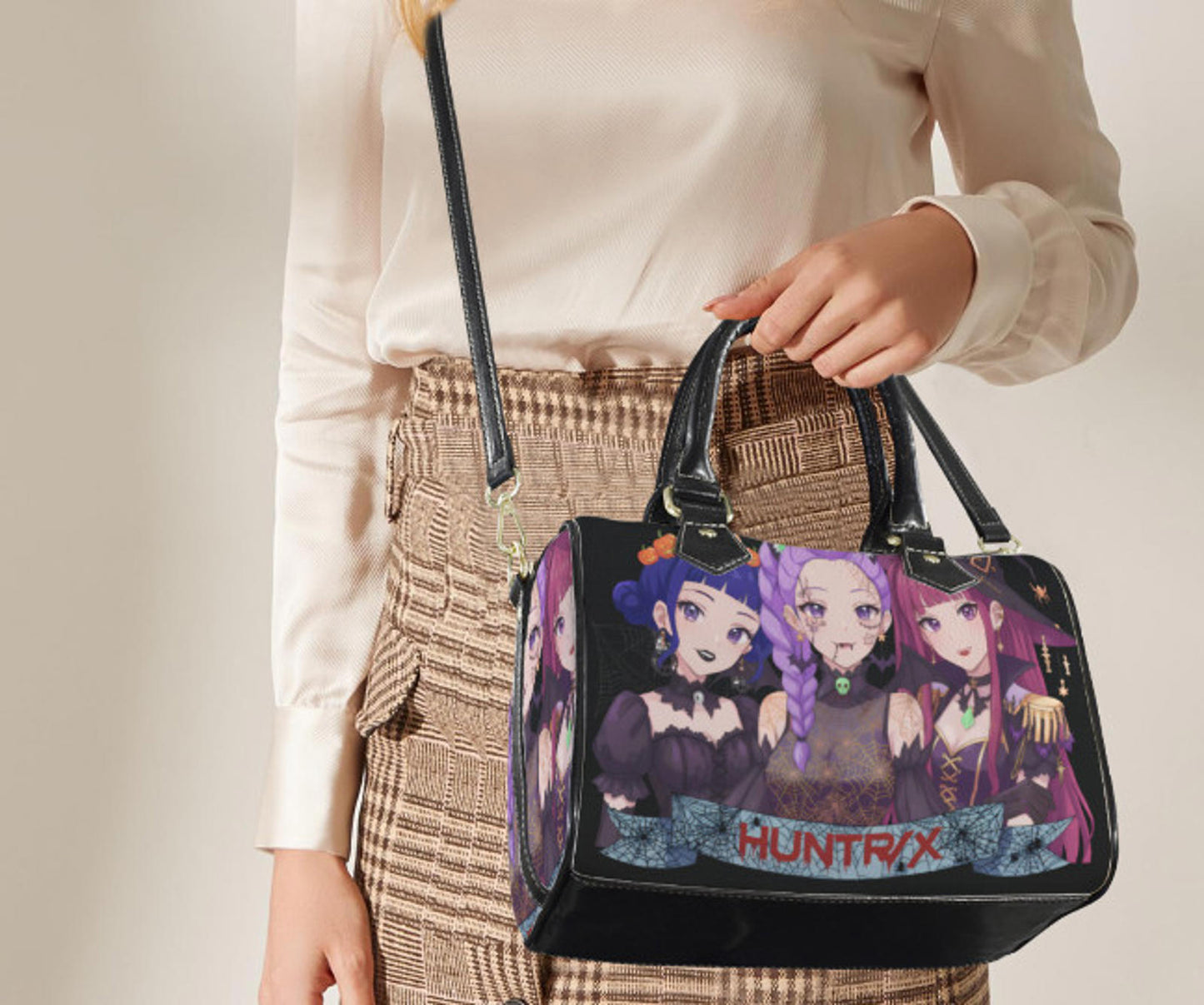 Kpop Demon Hunters Huntr/x Anime Halloween Shoulder Cross Body Bag Satchel Kisslock