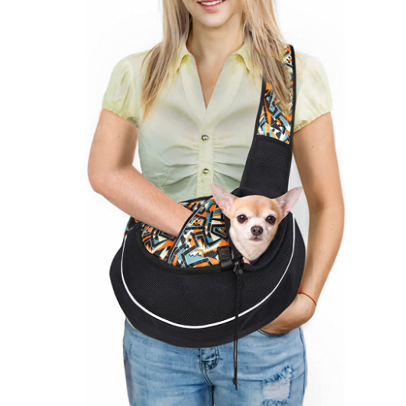 "Portable Crossbody Pet Carrier Bag"