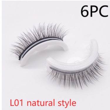 Reusable 3D Mink Lashes Natural False Eyelashes Self Adhesive Fake Glue Free Makeup Eyelash Extension Silk - terrifictrend