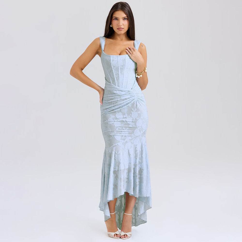 Mozision Off-shoulder Backless Sexy Evening Dress For Women Purple Sleeveless Strapless Ruched Bodycon Club Party Dress - terrifictrend