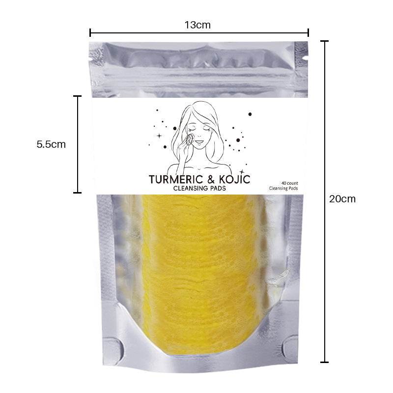 Turmeric Exfoliating Cleansing Pads Compressed Facial Sponges Skin Care Tools For Face Clogged Pores Excess Oil Cleansing - terrifictrend