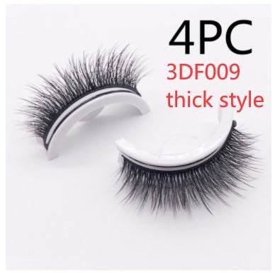 Reusable 3D Mink Lashes Natural False Eyelashes Self Adhesive Fake Glue Free Makeup Eyelash Extension Silk - terrifictrend