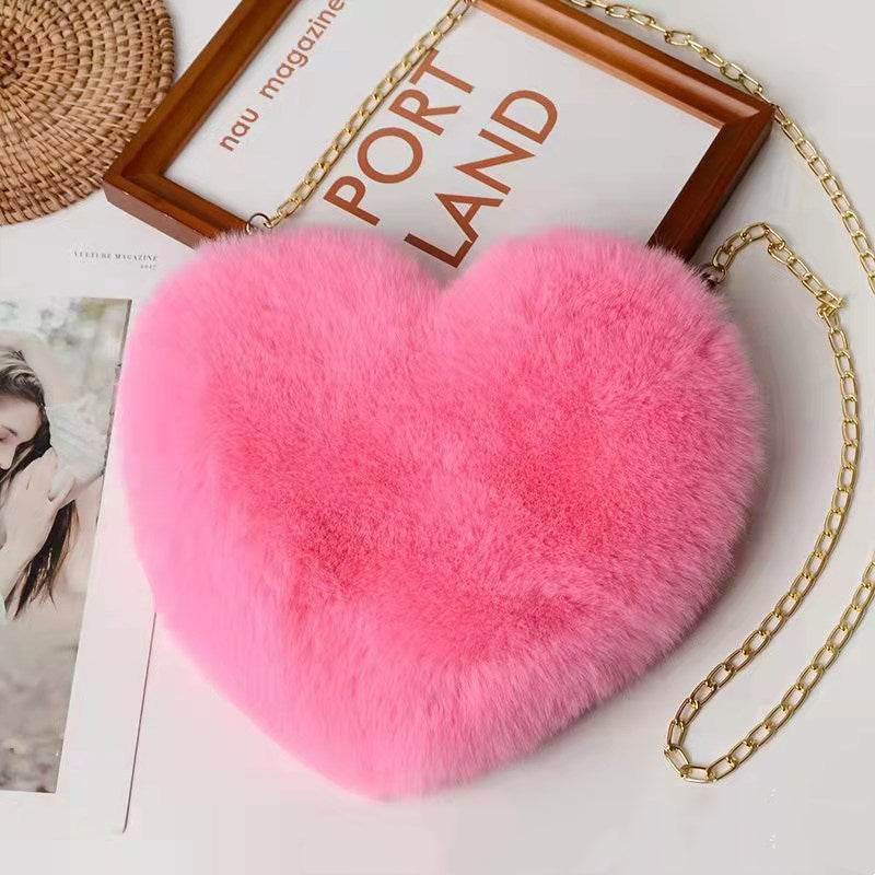 Love Bags For Women Plush Chain Shoulder Bags Valentine's Day Party Bag - terrifictrend