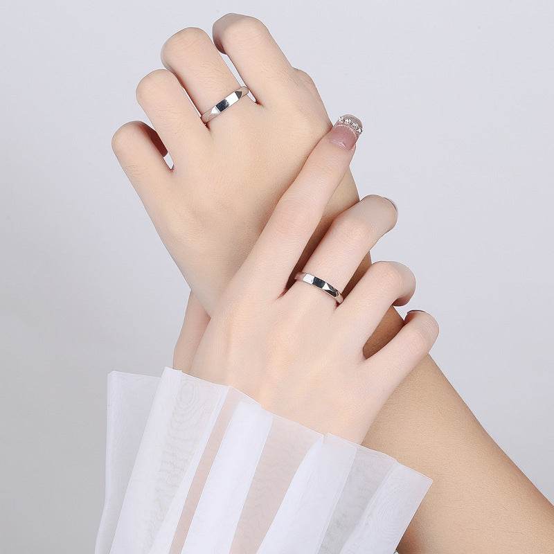 S925 Sterling Silver Rings By Light Reflect Show Surprise Love Pattern Surface Hidden New Jewelry Romantic Party Gift Wedding Engagement - terrifictrend