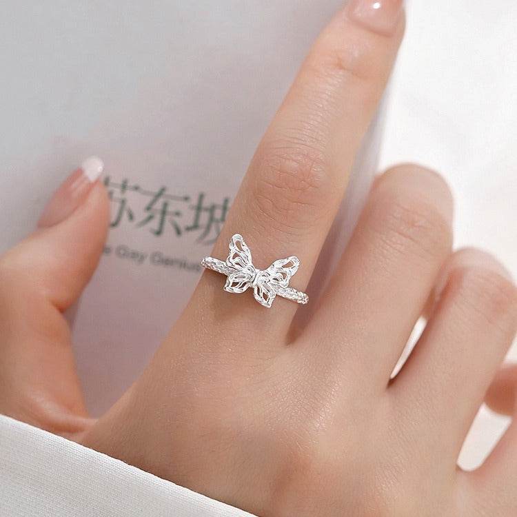 Lava Butterfly Ring Female Stylish Opening Adjustable - terrifictrend