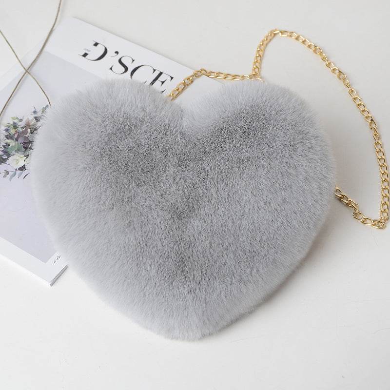 Love Bags For Women Plush Chain Shoulder Bags Valentine's Day Party Bag - terrifictrend