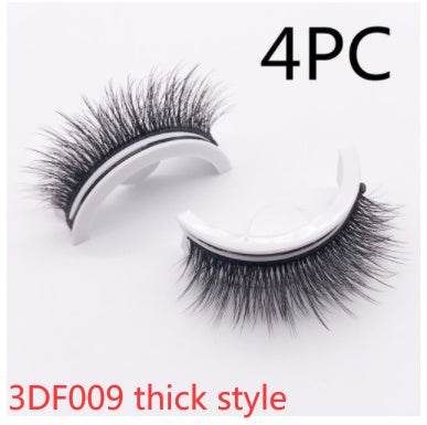 Reusable 3D Mink Lashes Natural False Eyelashes Self Adhesive Fake Glue Free Makeup Eyelash Extension Silk - terrifictrend
