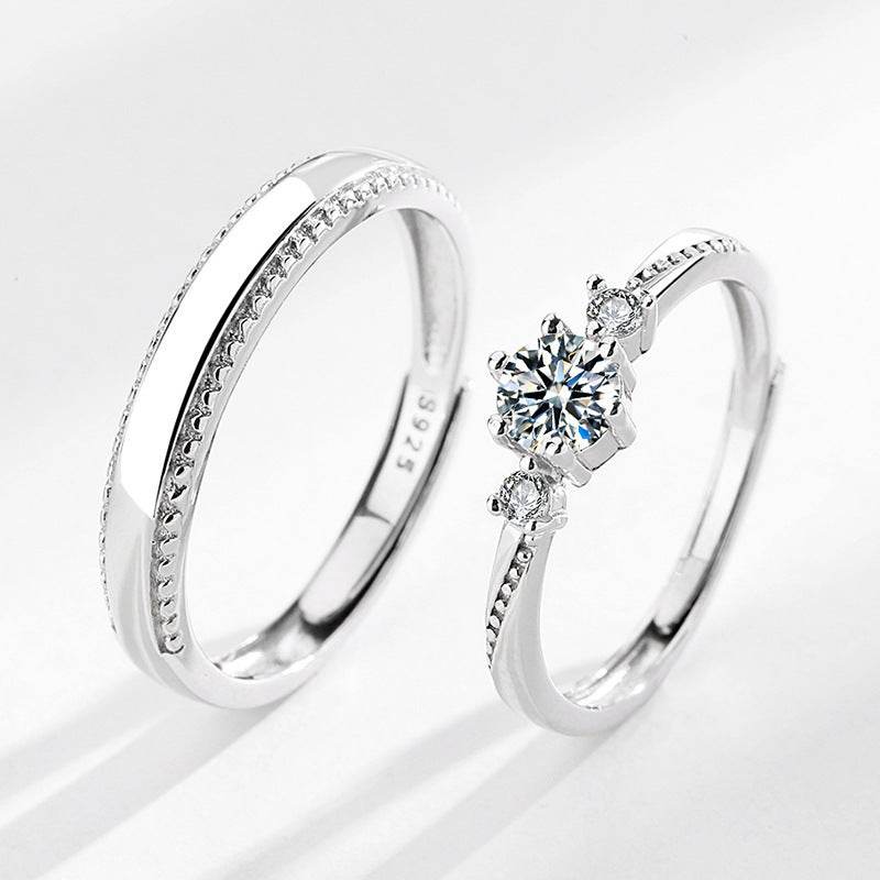 Love At First Sight Diamond-set Couple Rings - terrifictrend