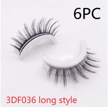 Reusable 3D Mink Lashes Natural False Eyelashes Self Adhesive Fake Glue Free Makeup Eyelash Extension Silk - terrifictrend