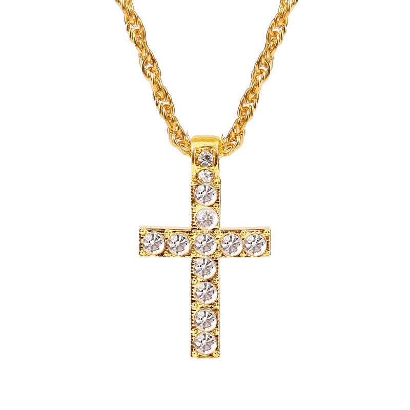 Cross Pendant Necklaces For Women Men Punk Hiphop Rope Chain On Neck Rapper Jewelry - terrifictrend
