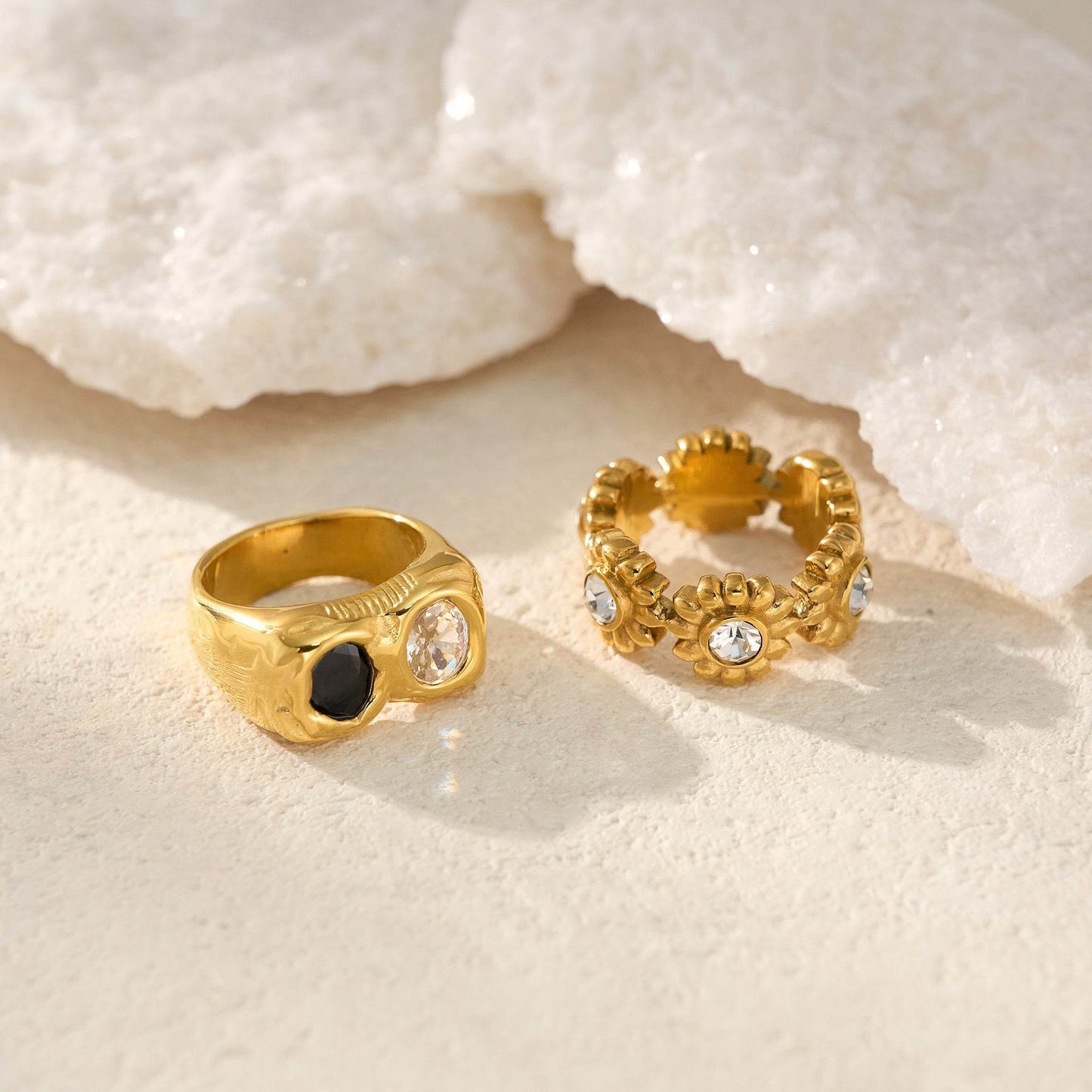 "18K Gold Plated Zircon Ring" - terrifictrend