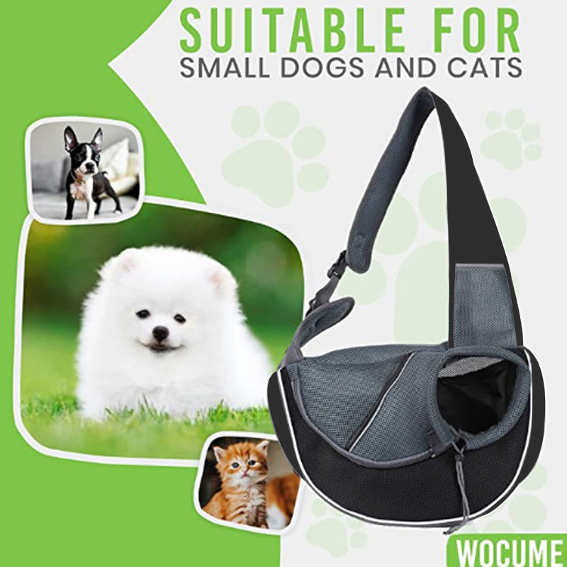 "Portable Crossbody Pet Carrier Bag"