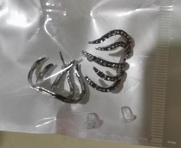 New Style Diamond Plated Metal Earrings Popular - terrifictrend