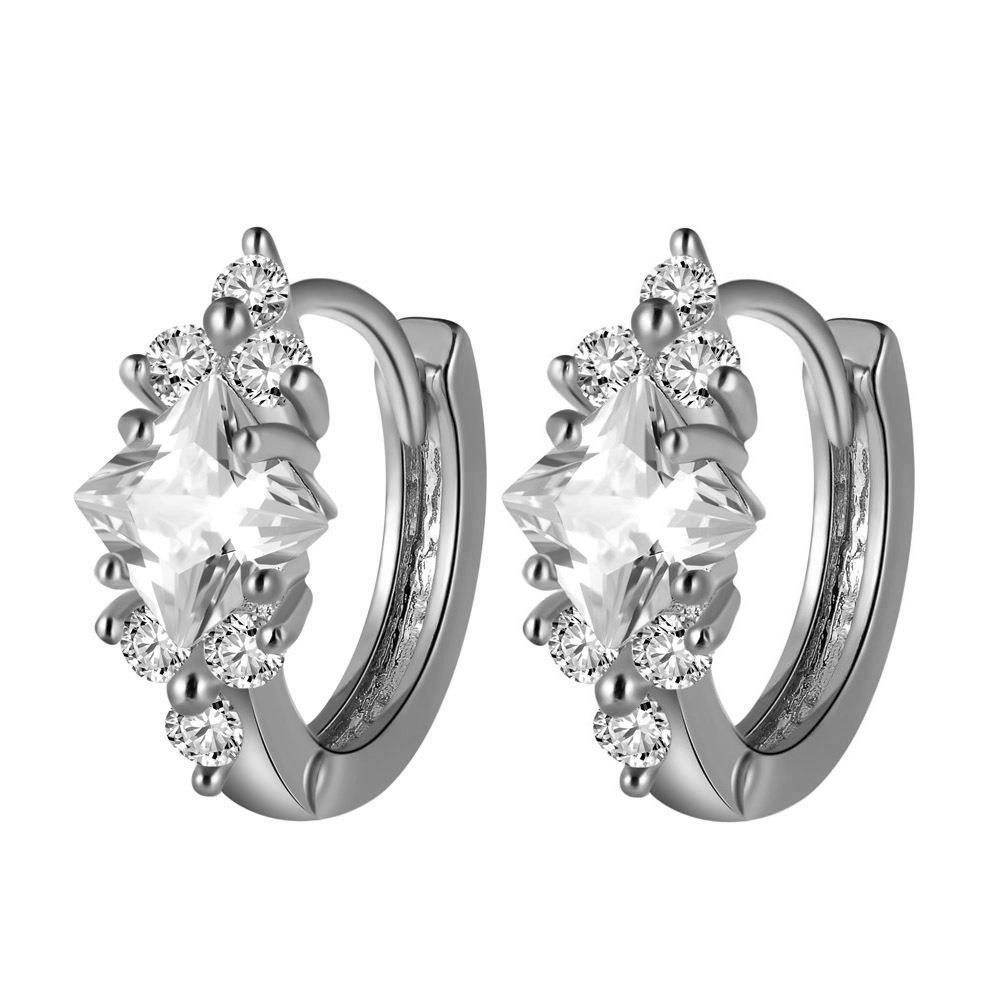 European And American Personalized Square Zircon Earrings - terrifictrend