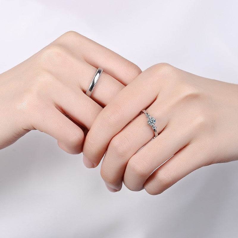 Love At First Sight Diamond-set Couple Rings - terrifictrend