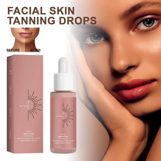 Tanning Face Serum Face Body Tanning Bed Outdoor Fine Line Repair Skin Serum Dark Bronzer Self Tanning Serum Drops - terrifictrend