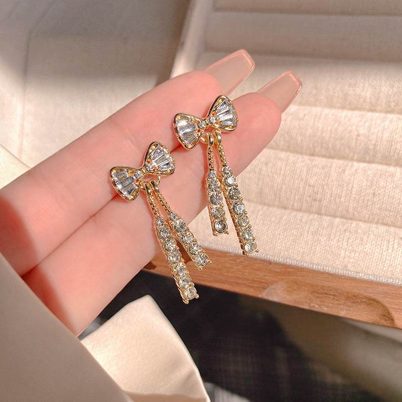 INS Butterfly Earrings With Rhinestones Fashion Temperament Jewelry - terrifictrend