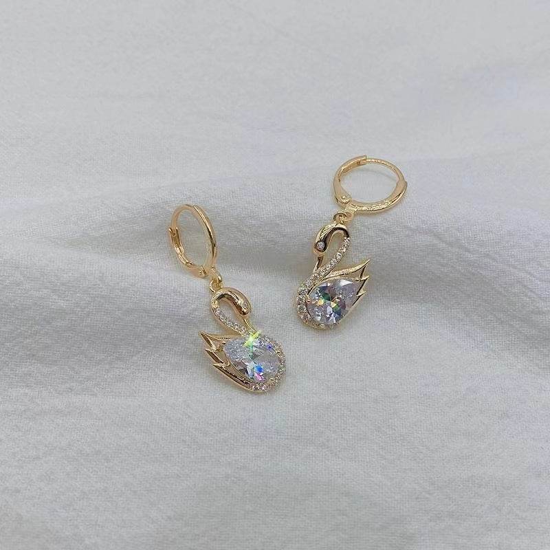 Sweet Rhinestone Swan Earrings Ins Fashion Earrings For Women Jewelry - terrifictrend