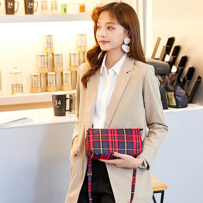 Women's Plaid Fashion Large Capacity Shoulder Bag - terrifictrend