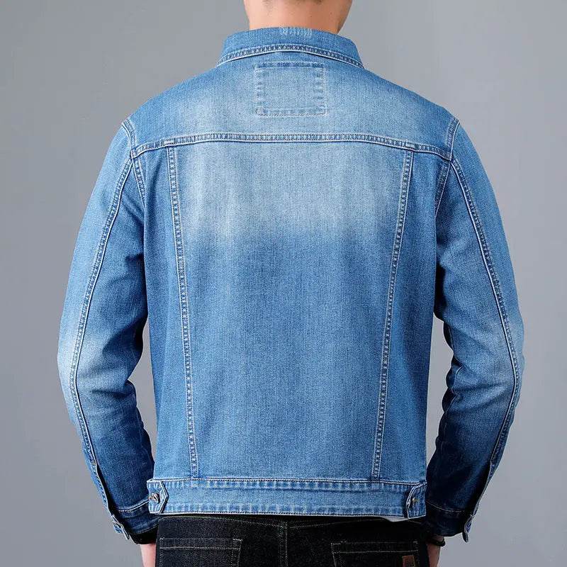 Fashion Men's Simple Lapel Denim Jacket - terrifictrend