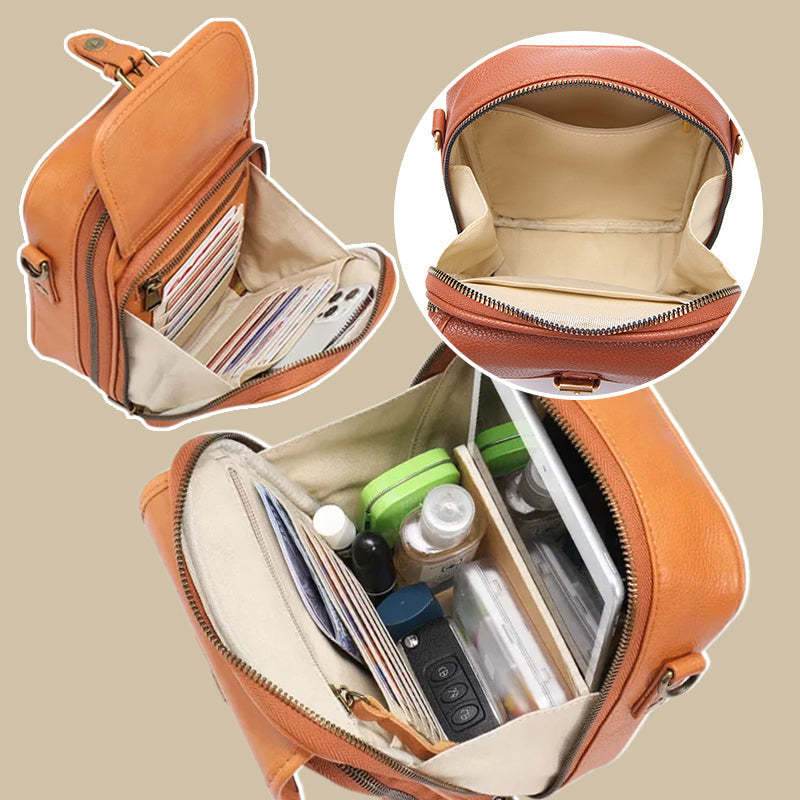 Unisex Vintage Large Capacity Messenger Bag Storage Bag With 10 Card Inserts Casual Backpack Women's Bag Retro Backpack Large Capacity Travel - terrifictrend