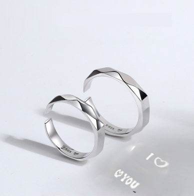S925 Sterling Silver Rings By Light Reflect Show Surprise Love Pattern Surface Hidden New Jewelry Romantic Party Gift Wedding Engagement - terrifictrend