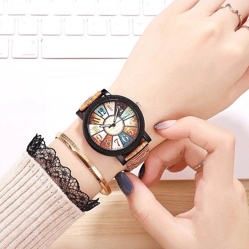 Casual Vintage Leather Women Quartz Wrist Watch Gift Clock - terrifictrend
