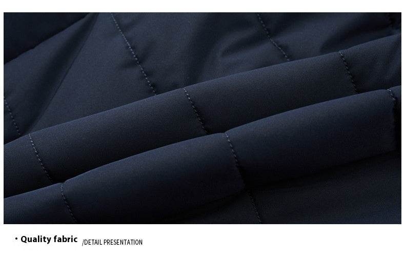 Fall Winter Men Jacket Lapel Fashion Business Lightweight Silk Cotton-padded Coat - terrifictrend