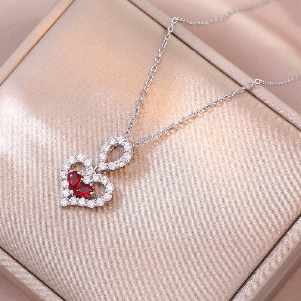 Exquisite Luxury Rhinestone Crystal Heart Pendants Necklaces For Women Party Jewelry Gifts Fashion Jewelry - terrifictrend