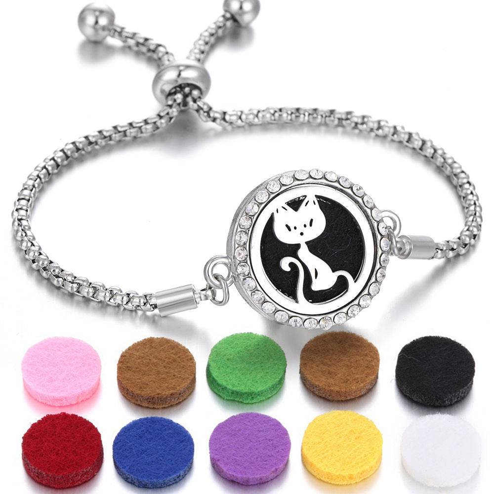 2024 New Kaleidoscope Aromatherapy Bracelet Perfume Essential Oil Diffuser Locket Bracelet Charms Women Aroma Diffuser Jewelry - terrifictrend