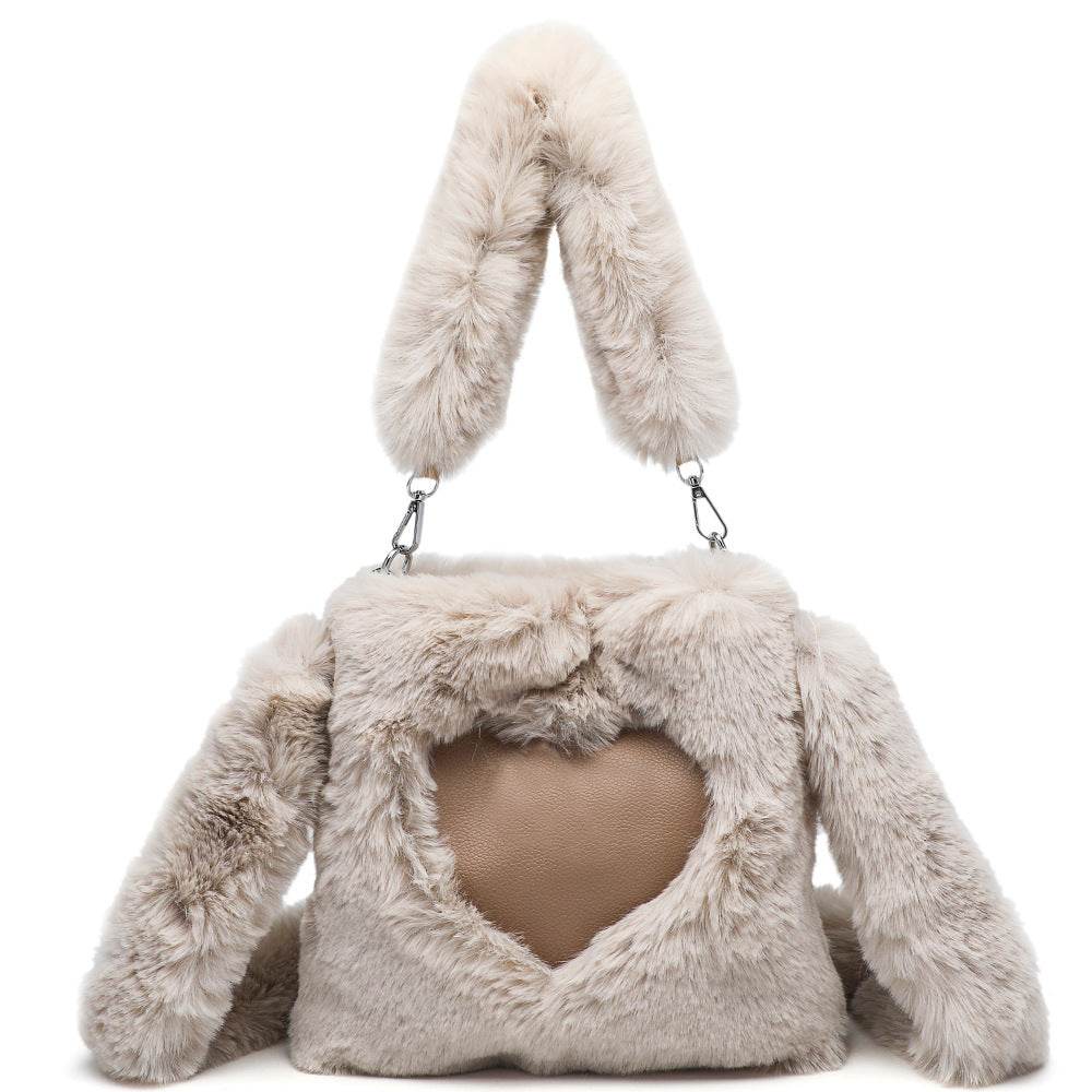 Women Fluffy Shoulder Bag Top-handle Bag Female Autumn Winter Handbag Plush Tote Girls Fashion Shopping Bags Handbags For Women - terrifictrend