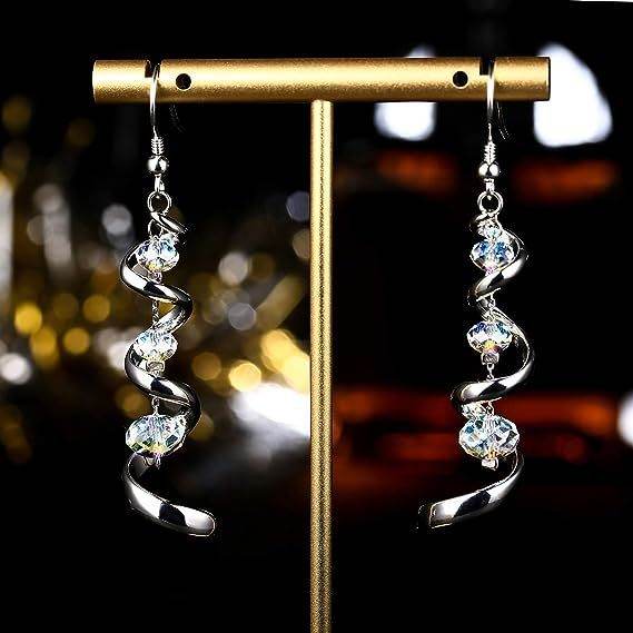 Fashion Spiral Ribbon Multi-drop Teardrop Earrings - terrifictrend