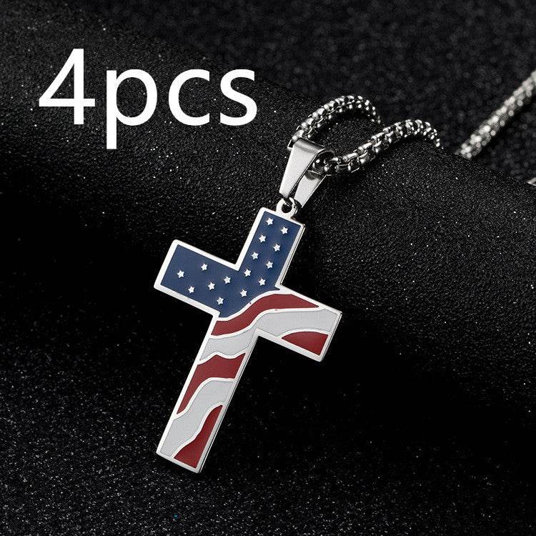 Flag Cross Necklace - terrifictrend