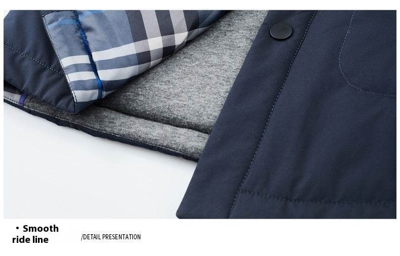 Fall Winter Men Jacket Lapel Fashion Business Lightweight Silk Cotton-padded Coat - terrifictrend