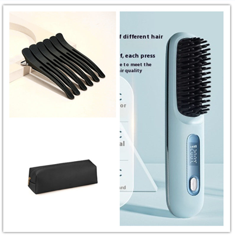 "2-in-1 Wireless Hair Straightener Comb"