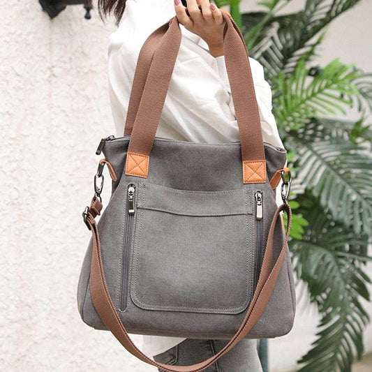 Women Totes All-match Portable Large-capacity Female Canvas Bag Female Casual Shoulder Bags - terrifictrend