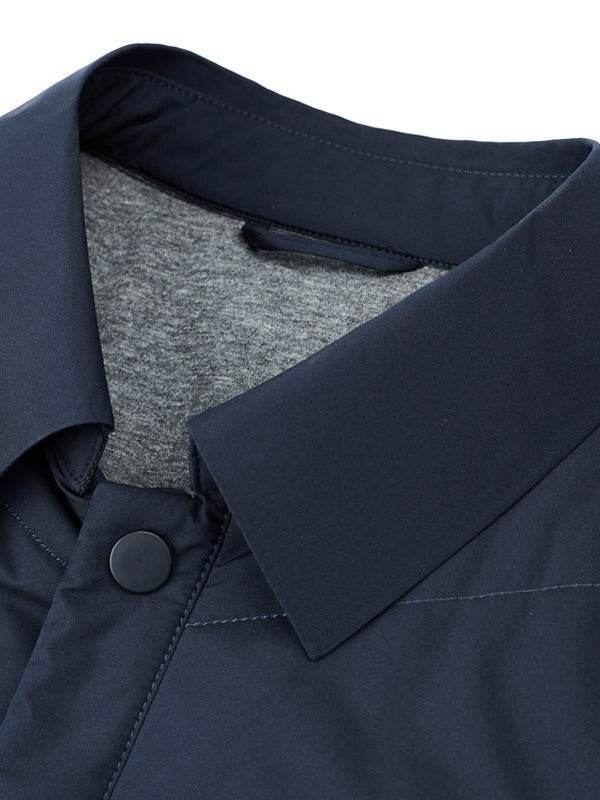Fall Winter Men Jacket Lapel Fashion Business Lightweight Silk Cotton-padded Coat - terrifictrend