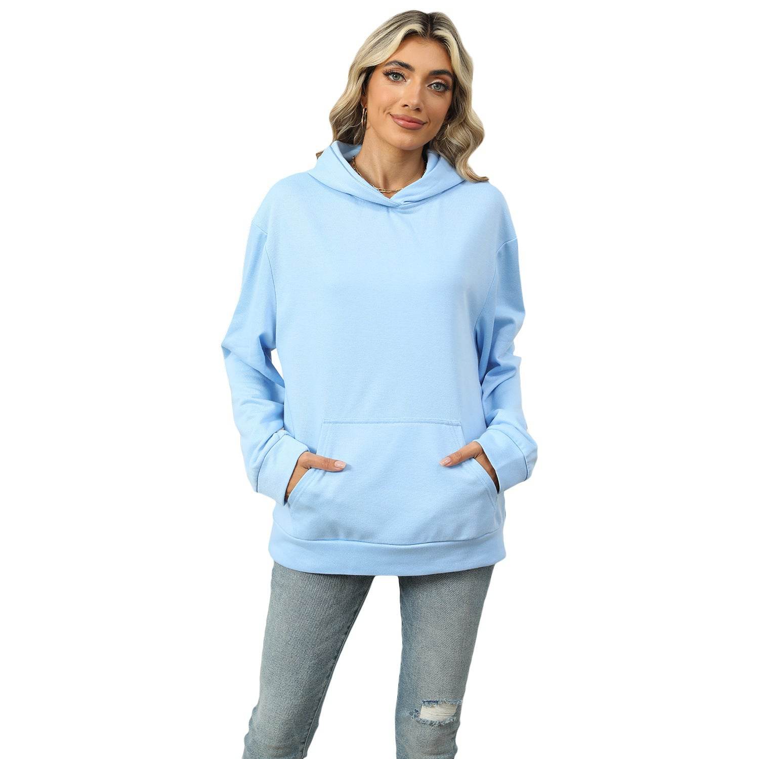 Casual Hooded Pocket Sweatshirt Women - terrifictrend