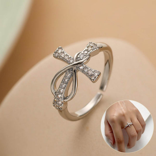 Simple Color Matching Copper Ring Fashion Cross Evil Rings For Women Girl Finger Accessories Party Jewelry Gift - terrifictrend