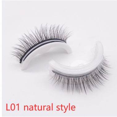 Reusable 3D Mink Lashes Natural False Eyelashes Self Adhesive Fake Glue Free Makeup Eyelash Extension Silk - terrifictrend