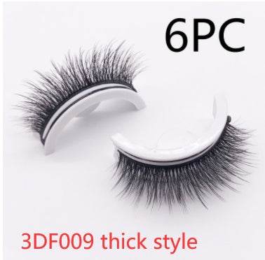 Reusable 3D Mink Lashes Natural False Eyelashes Self Adhesive Fake Glue Free Makeup Eyelash Extension Silk - terrifictrend