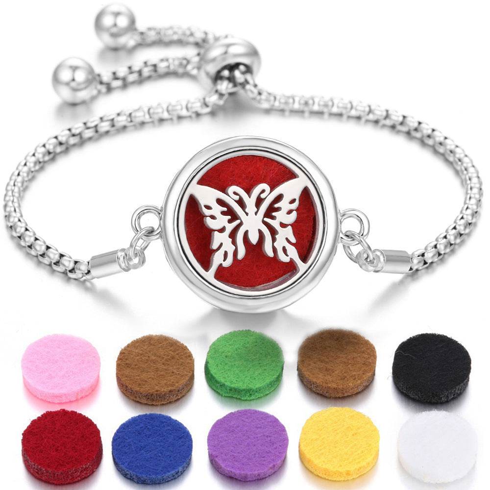 2024 New Kaleidoscope Aromatherapy Bracelet Perfume Essential Oil Diffuser Locket Bracelet Charms Women Aroma Diffuser Jewelry - terrifictrend