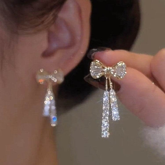INS Butterfly Earrings With Rhinestones Fashion Temperament Jewelry - terrifictrend