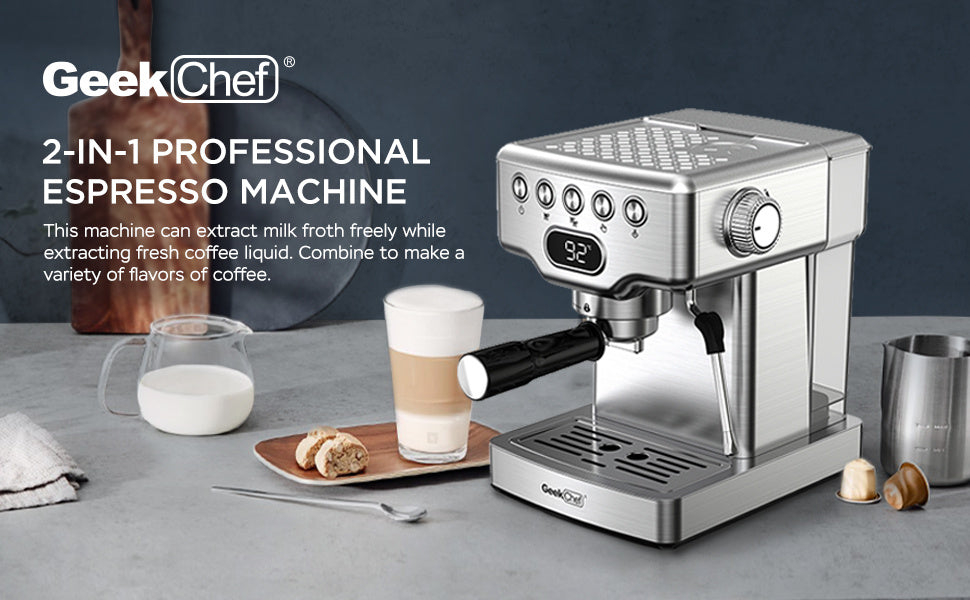 "Geek Chef Espresso Machine 20 Bar"