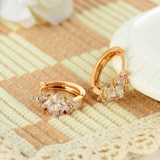 European And American Personalized Square Zircon Earrings - terrifictrend