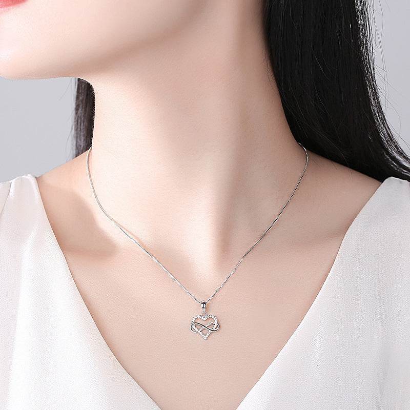 Unlimited Love Necklace Women Wrapped Love Valentine's Day Gifts All Match High-grade Can Not Be Dropped Collarbone Chain - terrifictrend