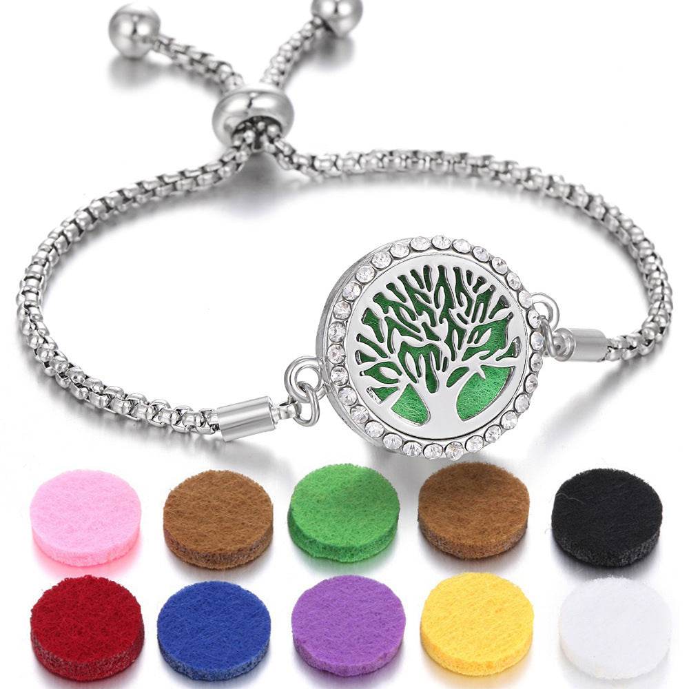 2024 New Kaleidoscope Aromatherapy Bracelet Perfume Essential Oil Diffuser Locket Bracelet Charms Women Aroma Diffuser Jewelry - terrifictrend