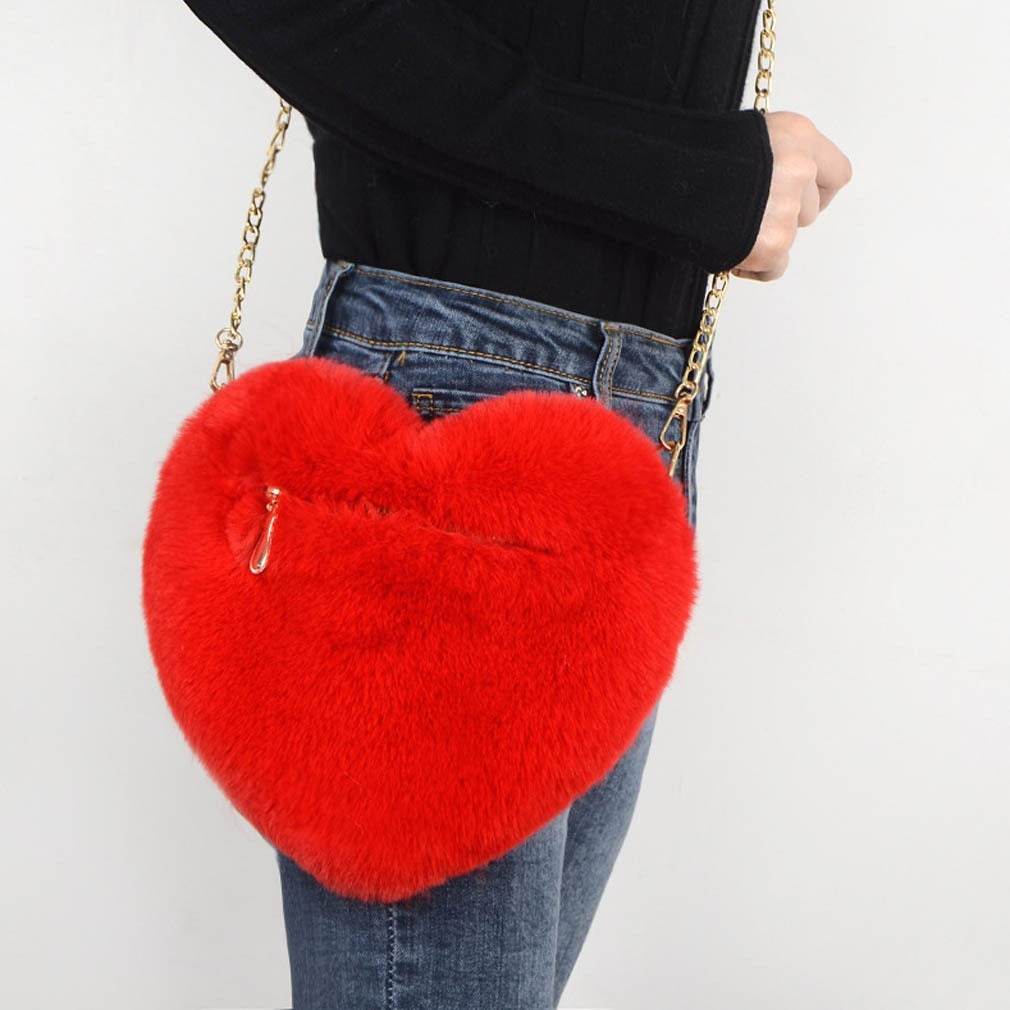 Love Bags For Women Plush Chain Shoulder Bags Valentine's Day Party Bag - terrifictrend